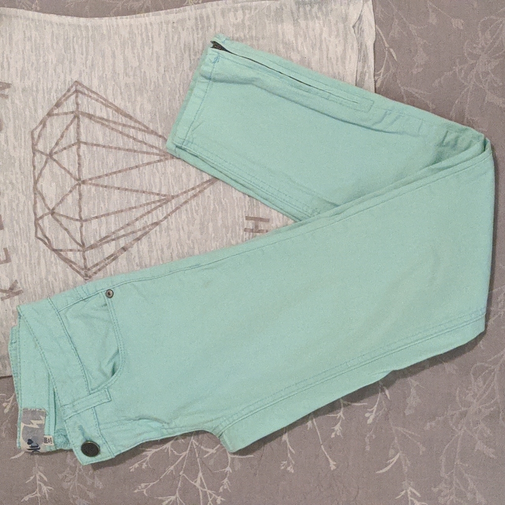 Jolt Low-Rise Skinny Jeans Seafoam Green